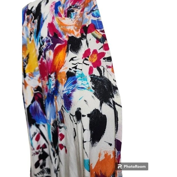 Umgee Open Front Watercolor Duster Kimono Size M/L - Picture 2 of 7